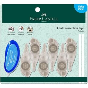 Faber-Castell Glide Correction Tape with 6 Refills