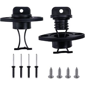 CHANGE MOORE Kayak Drain Plug Kit, Nylon Boat Drain Plug, 2/4 Pack Kayak Plugs with Screws and Blind Rivets, Drain Plug Kit Thread Bung for Canoe Boat Dinghy Kayak Boat