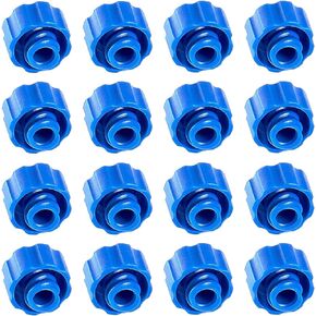 50PCS Simple Syringe Tip Cap Dispensing Tip Cap Syringe Lock Cap Blue Plum Style Plug Convex for Infusion Tube and Laboratory Supply