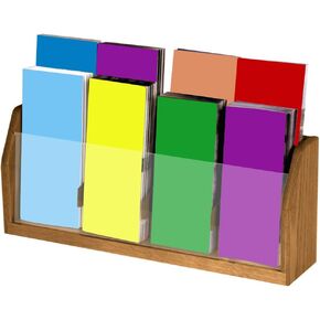Wooden Mallet 8-Pocket Countertop Brochure Display, Medium Oak