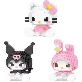 Kawaii Anime Micro Building Blocks 3PCS, Mini Cute Anime Figures Building Gifts, Cartoon Block Puzzles Kit Intelligence Education Gifts for Adult Kids