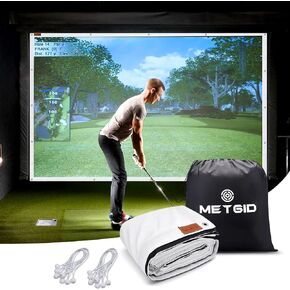 Golf Simulator Impact Screen with 16 Grommet Holes for Golf Training, Indoor HD Golf Impact Screen Available in 2 Sizes 118 x 102 inch