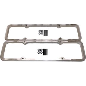 ICT Billet SBC Small Block Chevy 3/8" Billet Valve Cover Spacer Riser 350 Compatible with Chevrolet Shaft Mount Roller Rocker Engines Clearance 551661-3