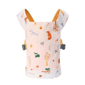 Baby Doll Carrier Front and Back Baby Doll Accessories Backpack Kid Toddlers Play Toy Baby Carriers for Babydoll Pretend with Adjustable Straps for Little Girls (Purple Flowers)