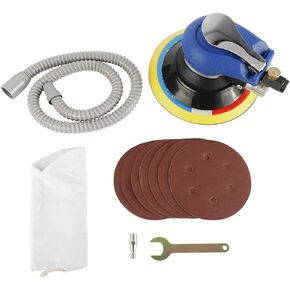 ماكينة سنفرة مدارية عشوائية الهواء مقاس 6 بوصات مزودة بكيس غبار، ماكينة سنفرة النخيل الهوائية بسرعة 10000 دورة في الدقيقة مع 7 قطع من ورق الصنفرة 240# in Kuwait