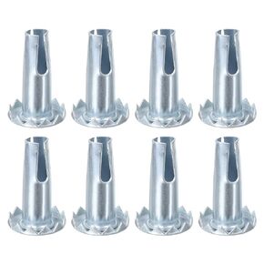 uxcell Caster Sockets, 8pcs 3/8" x 1-1/4"(9.5x31mm) Metal Caster Stem Sleeve Wheel Socket Type Mounting Stem for 5/16" x 1-1/2" Stem