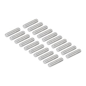 DMiotech 20 Pack M6 x 25mm Fully Threaded Rod 304 Stainless Steel Right Hand Threads Rod Bar Studs Clamps and U-Bolts