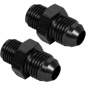 Male Inverted Seat 5/8 x 18 Thread to -6 AN Flare Adapter Straight Aluminum Black