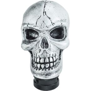 Lunsom Skull Gear Shift Head Resin Shifter Knob Car Transmission Shifting Stick Handle Fit Most Automatic Manual Vehicle (Navy Blue)