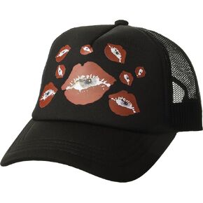 The Kid Laroi Standard Lips Trucker, Black, One Size