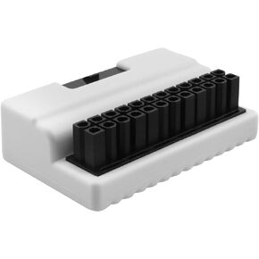 ATX Motherboard 24-pin Power 90 Degree Bend Adapter DIY Computer Accessories 2x1.3x0.4inch Chassis Wire Beauty and Organization Suitable for Desktop Motherboard Power Supply White