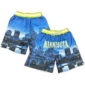 Basketball Shorts City Skyline Night View Zipper Pockets Quick Drying Trunks Fashion Hip-hop Gift for Men Gym Running