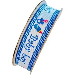 Blue Ribbon for Baby Shower - Satin Baby Shower Ribbon, 1 Inch x 10 Yards Each - Perfect Baby Ribbon for Gender Reveals, Newborn Celebrations, Birthday Party, Crafting & Gift Wrapping