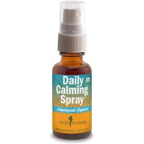Herb Pharm Herbs on The Go Certified Organic Daily Calming Portable Spray, Adaptogenic Support*, 1 Ounce