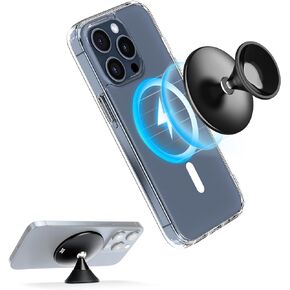 Magnetic Suction Phone Mount, Phone Sticky Grip Stand for MagSafe Compatible with iPhone 15 14 13 12 Pro Max Plus,Mag-Safe Case & All Phones,Hands-Free Phone Mirror Shower Holder for Selfies & Videos
