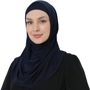 Elegant Stretchable Hijab for Women, Instant and Durable, Tailored for Muslim Women Consists of 2pieces
