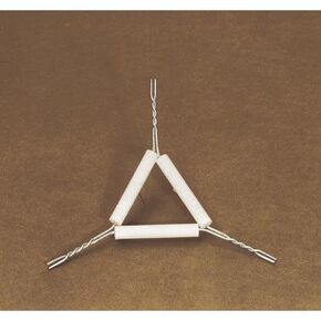 Humboldt H-23870 Triangles, Iron Wire (16ga) Galvanized with Plain Clay Pipe Stems, 64mm, Pack of 6