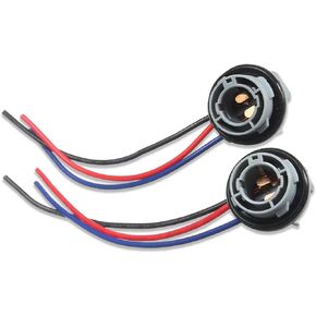 2 PCS 1157 LED Bulb Socket Holder, Car Bulbs Socket Wiring Harness, Waterproof Turn Signal Light Harness Connectors, Universal Vehicle Reversing Light Wiring Sockets (Gray)