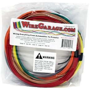 سلك مجدولة GXL Cross-Link XLPE عالي الحرارة، 16 AWG، GA، مقياس، SAE J1128، السيارات، الدراجات النارية، الكهرباء، 10 أقدام لكل لون من 12 لونًا صلبًا (إجمالي 120 بوصة)
