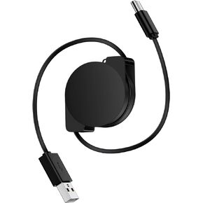 USB Type C Cable Fast Charging 3.3FT Retractable Cell Phone Charger USB to USB C Car Charger Short Cord for Samsung Galaxy A25/A35/A54/A14/A15/S24 Ultra/S23/S22/S21/S20/S10,iPhone 15 Pro Max/15 Plus