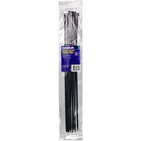 Ultima UT-56415-2 Heavy Duty Cable Ties, Multi-Purpose Organizer for Bundling and Securing Cables Cords or Wires, 3/8" x 28", Black, 100 Piece