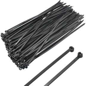 100PCS Stainless Steel Insertion Ties 9.8 inches with Metal Tooth Locking Device Cable Ties Heavy Duty Nylon Tie Wraps Steel Teeth Bundling Straps Suitable for Cable Fixing Workshop Garage