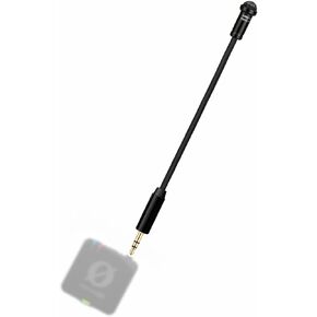 Handheld Lavalier Microphone Compatible with Rode Wireless GO 2 / ii ME Pro, 3.5mm Gooseneck Omnidirectional Lapel Lav Mic Holder for Interview