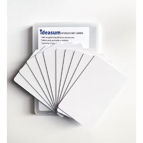 20 pcs White Blank NTAG215 PVC Cards with NXP NTAG215 Chips, NFC Cards for Smart Home and Smart Office,Gaming Cards,Printable NFC Cards with Own Design