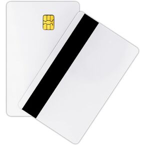 10pcs SLE4442 Chip Cards with 2 Track Hi-Co Magnetic Stripe PVC Blank Card CR80 SLE4442 Blank Cards,SLE4442 Cards Contact Chip PVC Card for Hotel Key Card/Access Control System