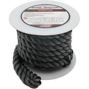 Extreme Max 3006.2867 BoatTector Twisted Nylon Dock Line - 5/8" x 35', Black