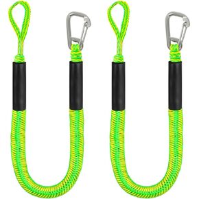 Boat Dock Line (3 Feet), Mooring Bungee Rope for Boat, Boat Accessories, Ideal for Jet Ski, SeaDoo, Kayak, Pontoon,Power Boat WaveRunner, Boating Gifts, 2 Pack