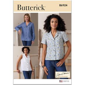 Butterick Misses' Fitted Shirts Sewing Pattern Kit by Palmer/Pletsch, Design Code B6924, Sizes 6-8-10-12-14