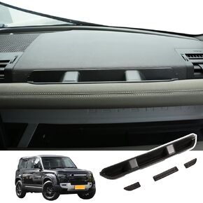 Copilot Side Storage Box Passenger Storage Box Compatible with Land Rover Defender 90 110 2020-2023 models Glove Box Dashboard Storage Organizer with Non-Slip Mat ABS Material （Black）