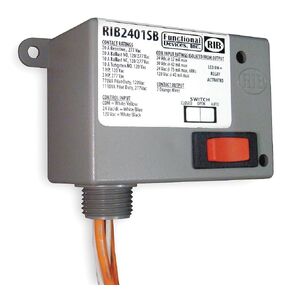 RIB2401SB Enclosed Relay 20Amp SPST-NO + Override 24Vac/dc/1