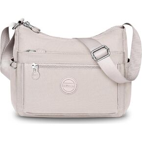 HUANLANG Nylon Crossbody Bags for Women Large Lightweight Travel Purse Women's Pocketbooks Multi Pocket Shoulder Bag