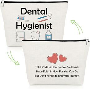 Dental Hygienist Cosmetic Case, Inspirational Gift for Dentist, Travel Cosmetic Pouch in Kuwait