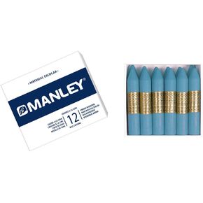Manley MNC04840 – Pack of 12 Crayons, Light Blue