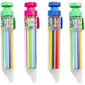 4PCS 8 In 1 Multicolor Crayons Creative Push Style DIY Replaceable Oil Pastel Colored Pencil for Kids Graffiti Painting Tools(random)