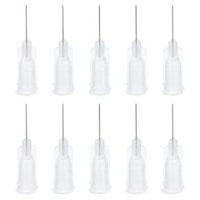 PATIKIL 15Ga x 0.5 Inch Dispensing Needle Tips, 100Pcs Stainless Steel and Plastic Glue Needle Tube Blunt Tips with Luer Lock for Glue Oil Applicator, Orange