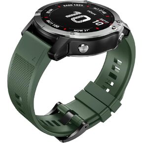 ANCOOL for Fenix 7X Watch Band/Fenix 6X Pro Watch Band/Fenix 5X Band 26mm Watch Bands Compatible with Fenix 6X/Fenix 7X Pro/Fenix 3(Army Green)