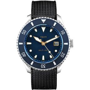 Vaer DS4 Solar Dive Watch for Men - Ocean Ready 20 ATM, Solar-Powered - Perpetual Time Keeping, Sapphire Crystal, & Extreme Accuracy (+/- 20 Seconds per Month), Two Quick-Change 20mm Straps, 38mm/42mm