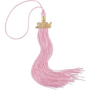 2024 Graduation Tassel with 2024 Gold Charm, Tassels Graduation, Graduation Gift, Tassel for Graduation Cap, Tassel Suitable for Graduation Hat, Pink