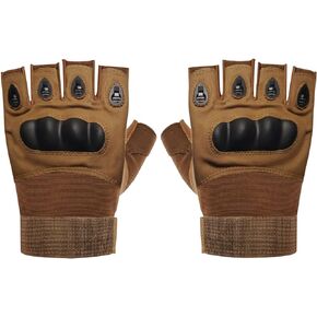 BaHoki Essentials Fingerless Training Gloves - Neoprene Material with Non Slip Fabric Palm Grip - Climbing Gloves