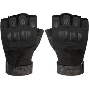 BaHoki Essentials Fingerless Training Gloves - Neoprene Material with Non Slip Fabric Palm Grip - Climbing Gloves