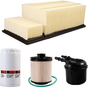 FD4615 FD-4615 Fuel Filter + FL2124S OIL FILTER + FA1902 Air Filter Replacement for 2011-2016 F250 F350 F450 F550 Super Duty 2016 F650 F750 6.7L Powerstroke V8 diesel engine Replaces BC3Z-9N184-B