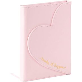 Eccolo Dayna Lee Love Journal & Notebook With Magnetic Heart Flap, 256 Acid-Free Ruled Pages (Hot Pink - From The Heart) - 5.5-x-7-inch