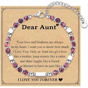Mothers Day Gifts for Mom Aunt New Mom to Be Bonus Mom Mother in Law, Tiny Stone Bracelets Birthday Christmas Jewelry Presents for Women
