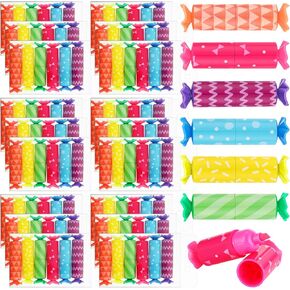 Teling 144 Pcs Mini Highlighter Candy Pastel Highlighter for Student 6 Color Cute Chisel Tip Marker Pen for Candy Party Birthday Drawing Diary Greeting Card Office Supplies(Geometry)
