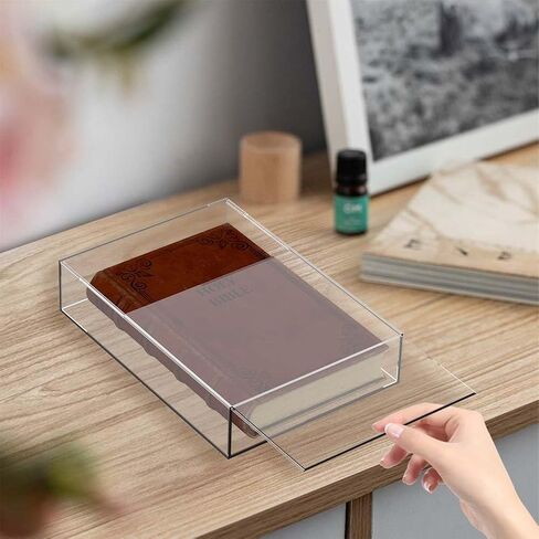 Acrylic Clear Display Case for Bible - Wall Mount Display Case for Book Jewelry Collector - Family Old Bible Heirloom Shadow Protect Box in Kuwait