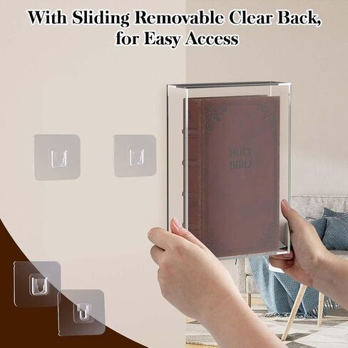 Acrylic Clear Display Case for Bible - Wall Mount Display Case for Book Jewelry Collector - Family Old Bible Heirloom Shadow Protect Box in Kuwait